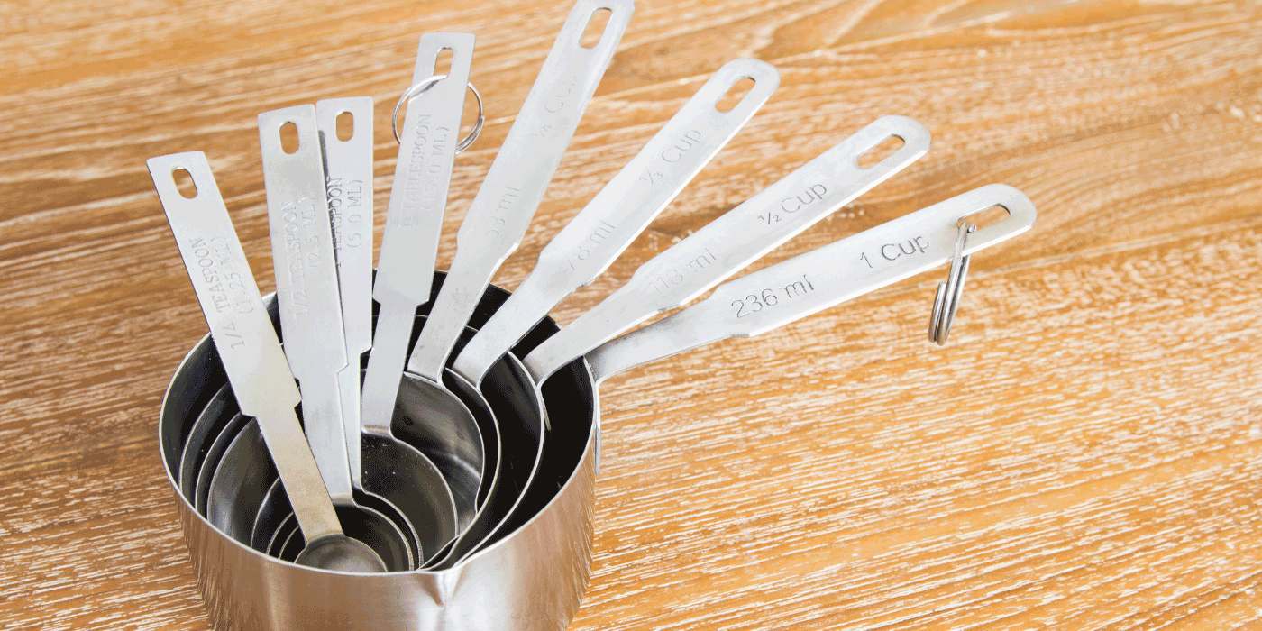 measuring cups and spoons