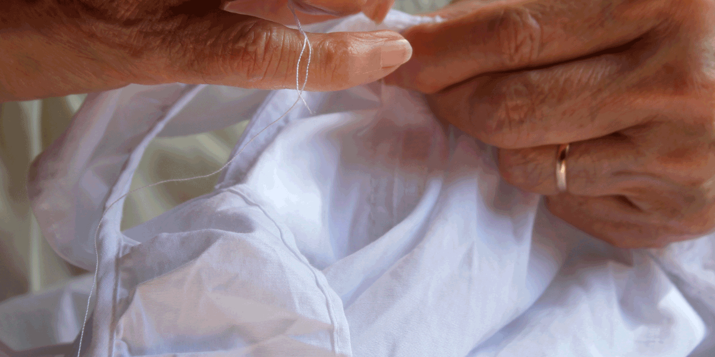 how to sew a hole