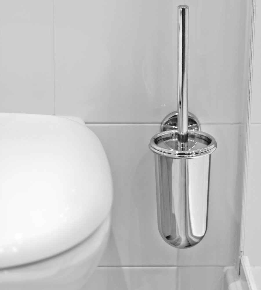 how to clean toilet brush holder