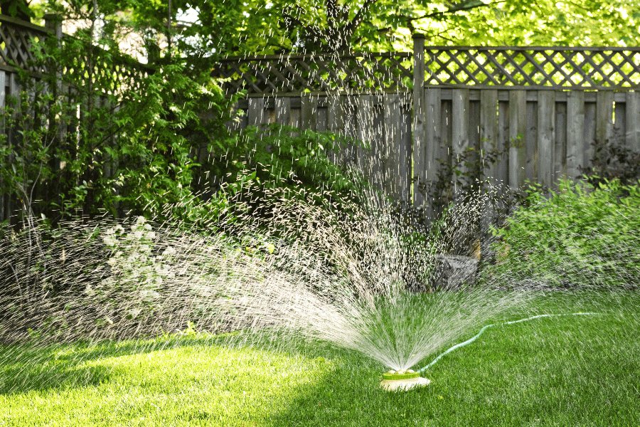 using a sprinkler hose nozzle