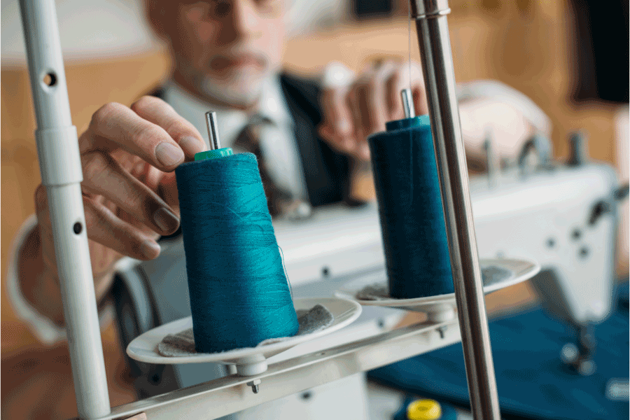 how to use a big spool of thread on sewing machine
