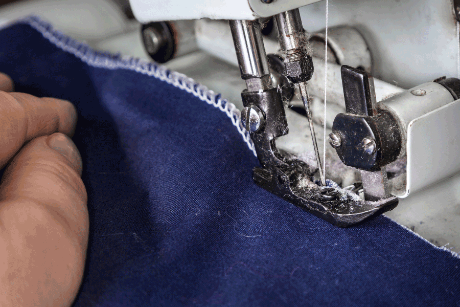 overcast stitch on machine