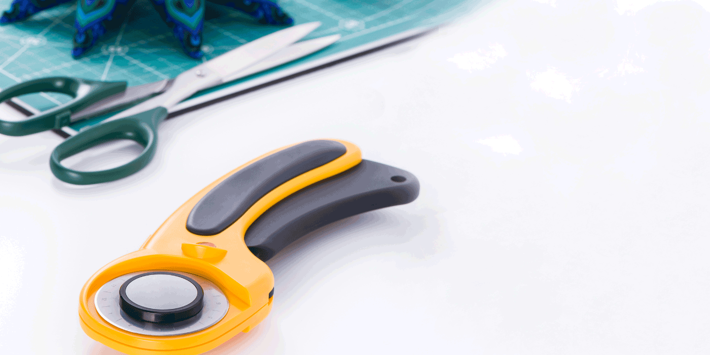 scissors or rotary cutter for fabric