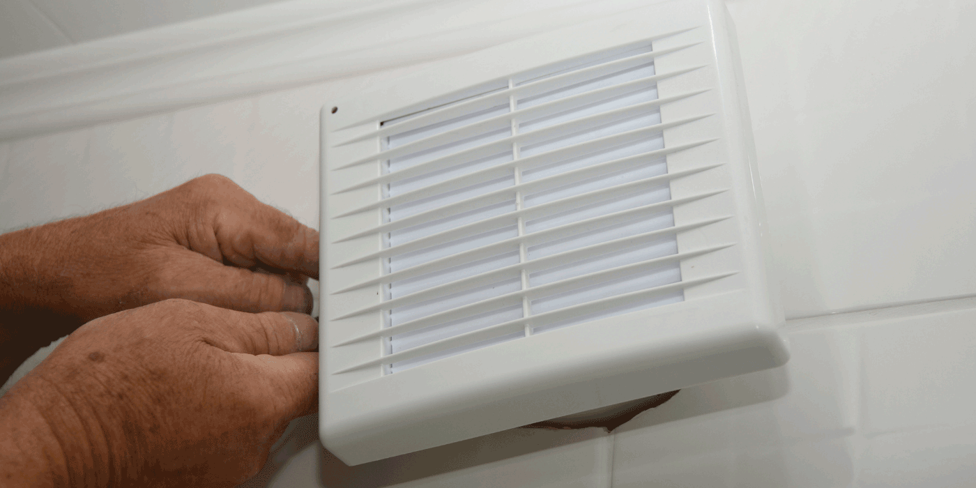 how do you install a soffit vent in a bathroom fan