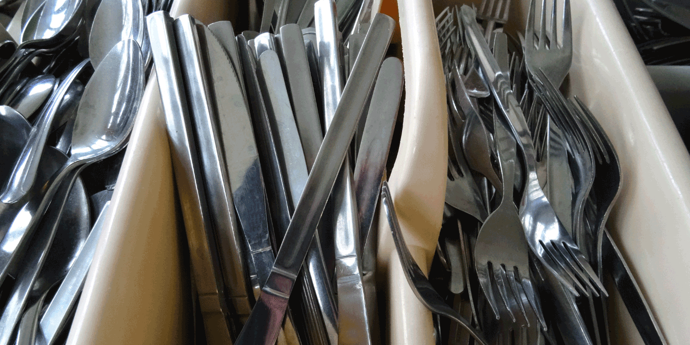 how do you remove stains from stainless steel cutlery