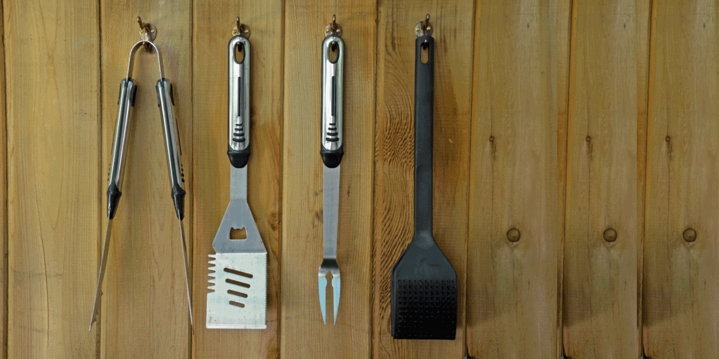 how to hang utensils on grill