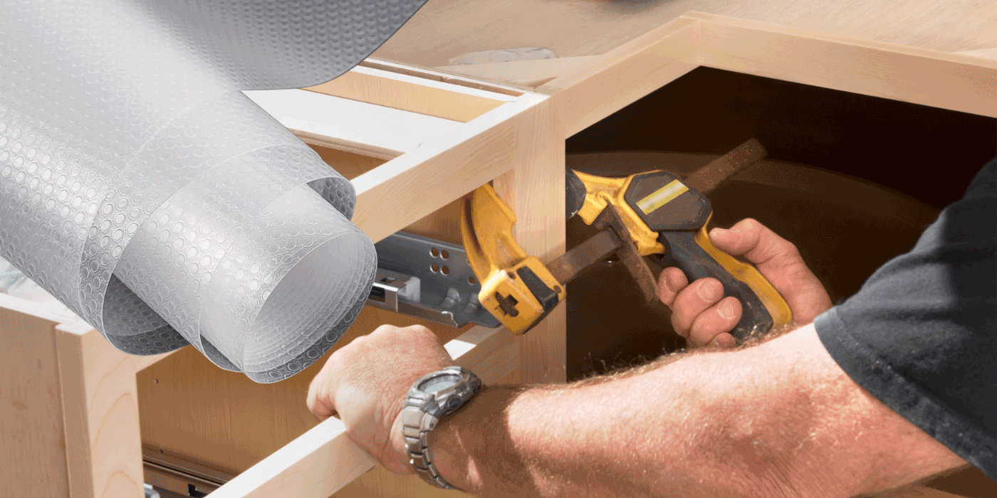 how to put liners in kitchen cabinet