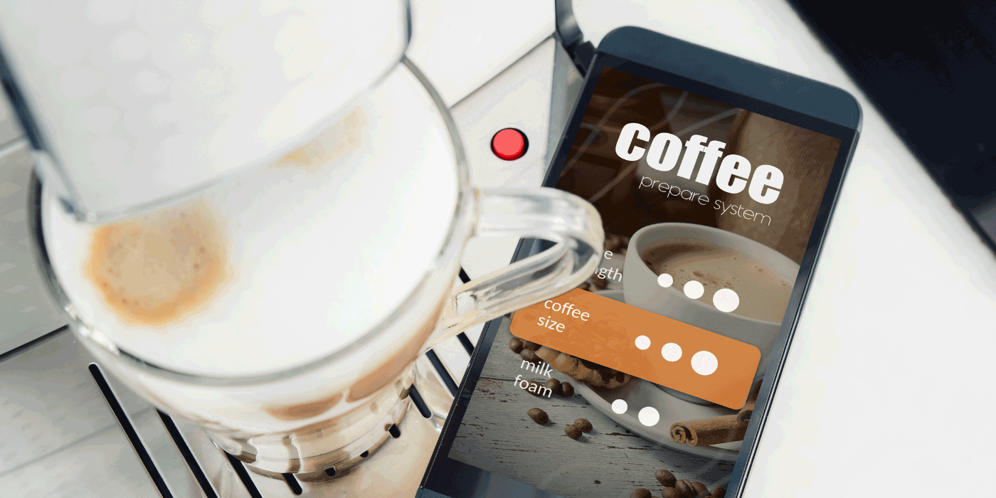 white coffee maker