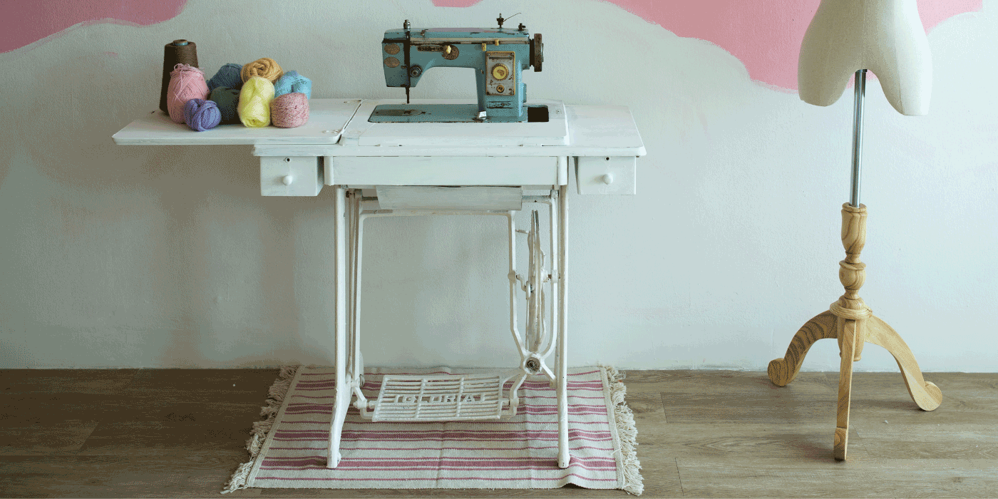 antique sewing table