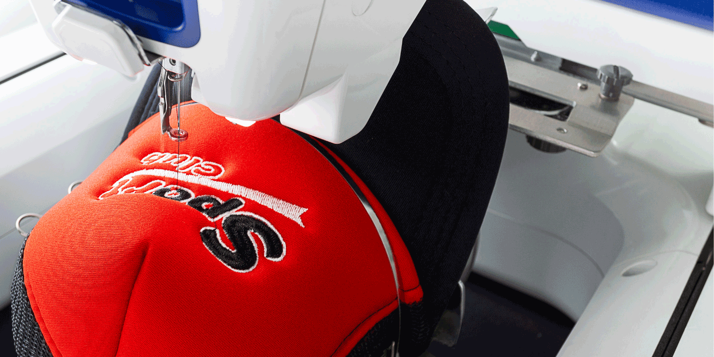 how do you machine embroider a hat in knitting