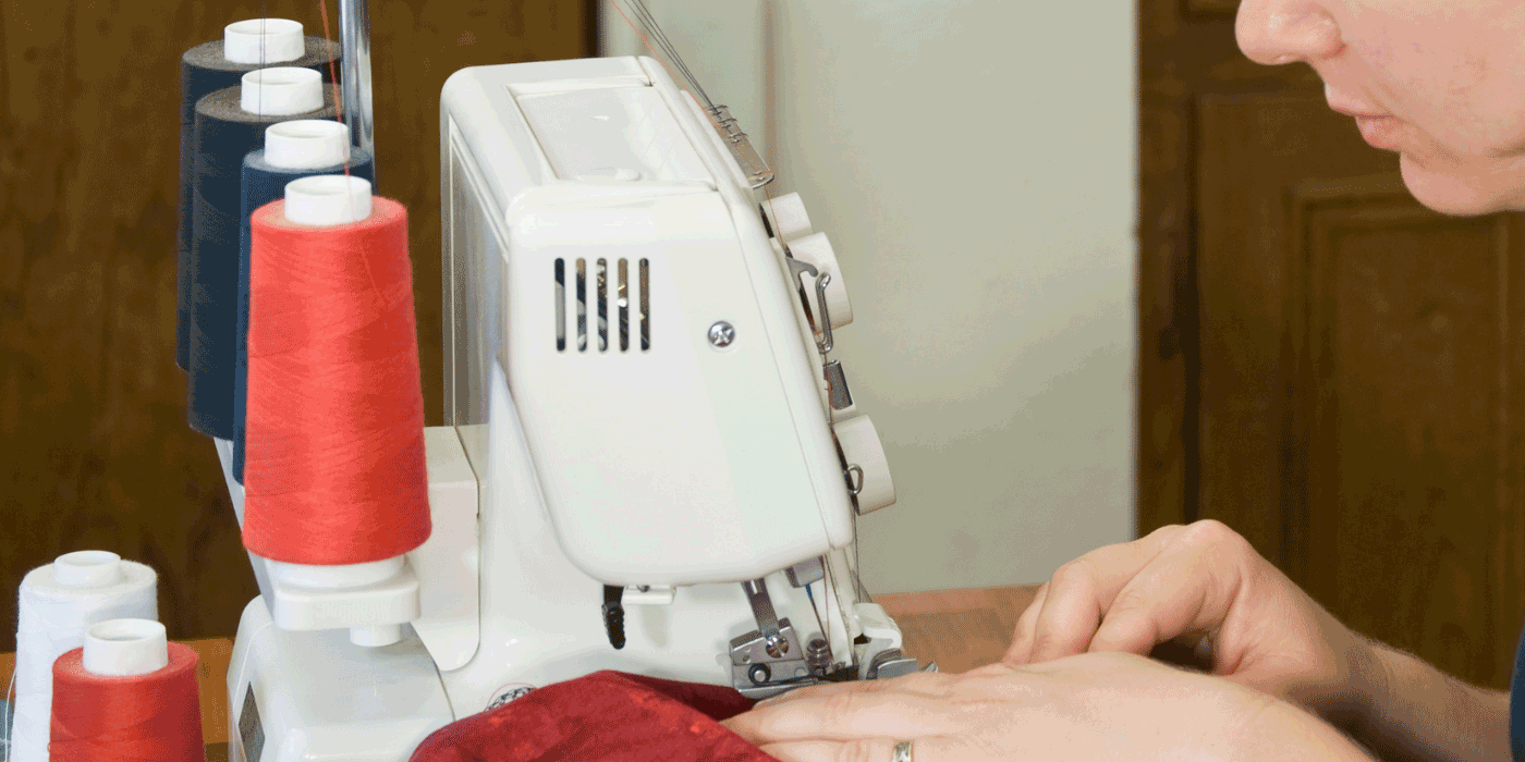 how to tie off serger threads