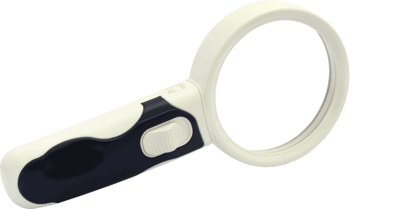lighted magnifying glass