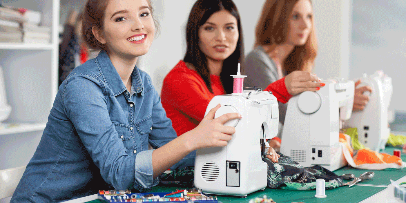 white sewing machine for students