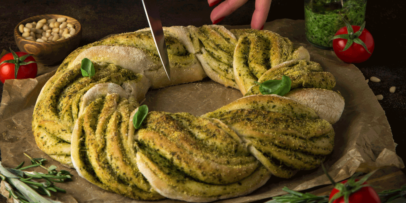 pesto bread