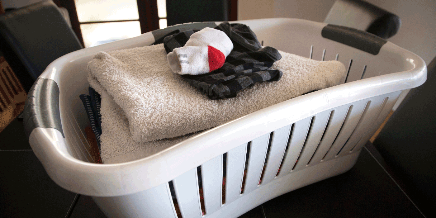 plastic laundry basket