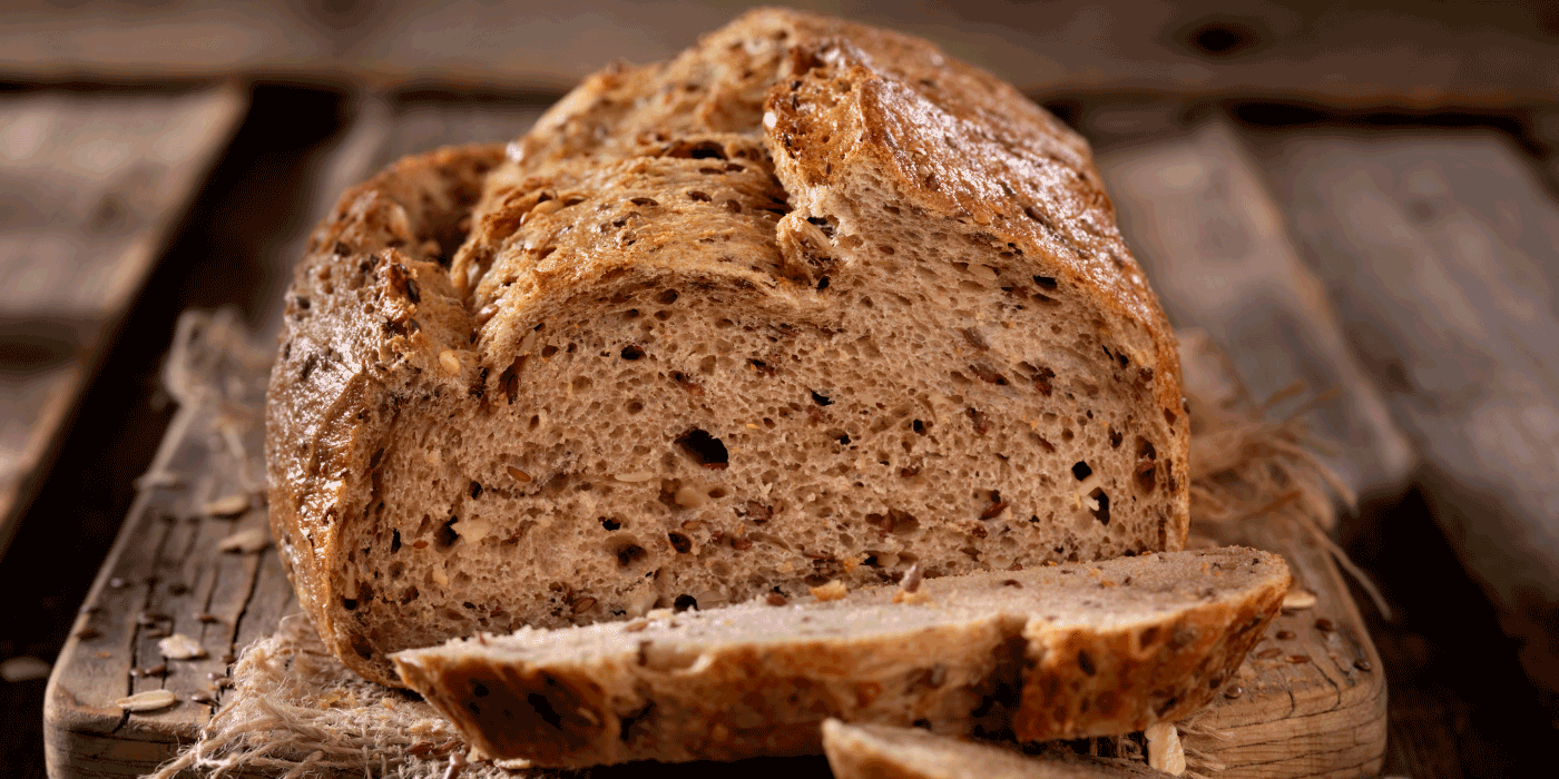 seeded artisan bread