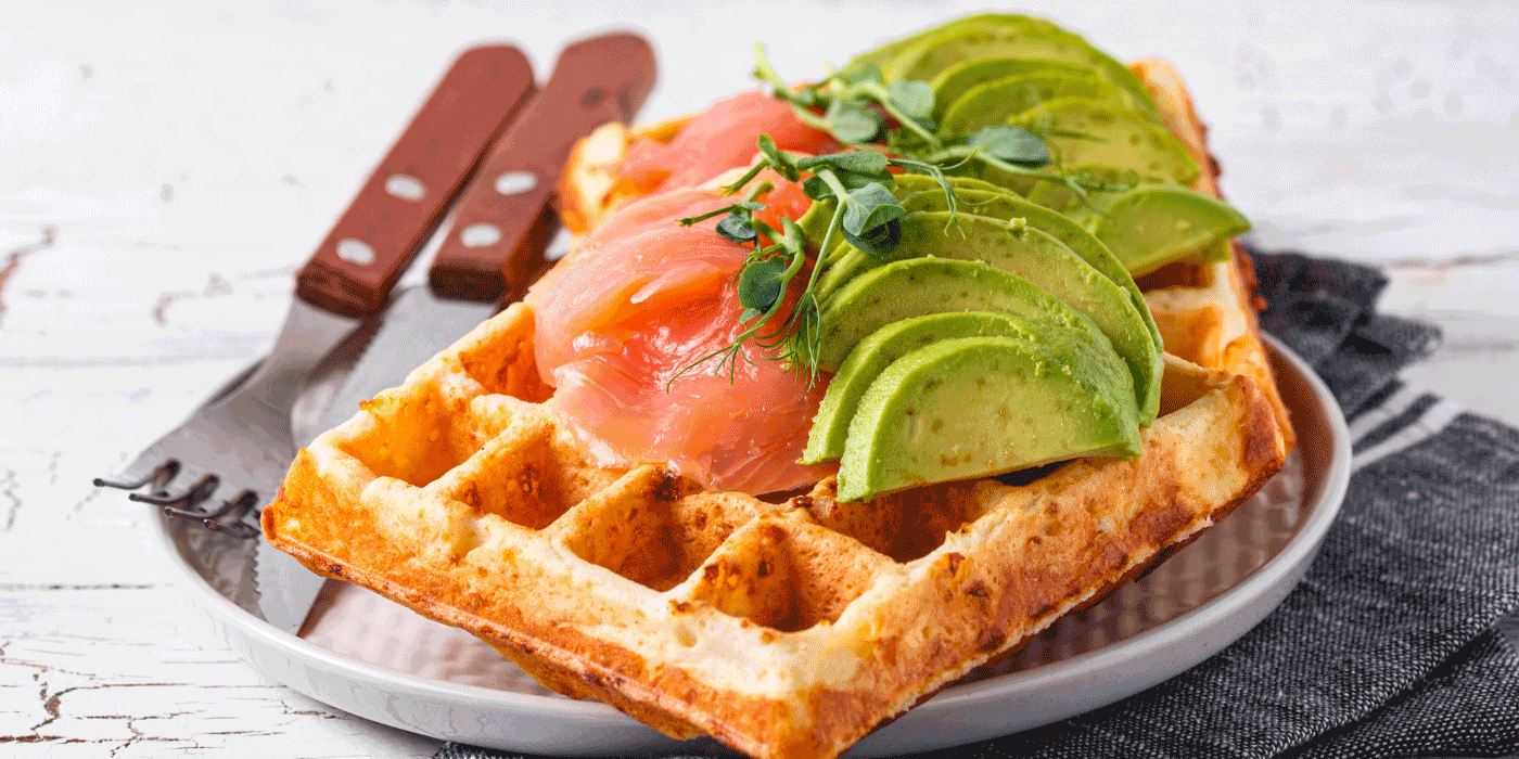 avocado lime waffles