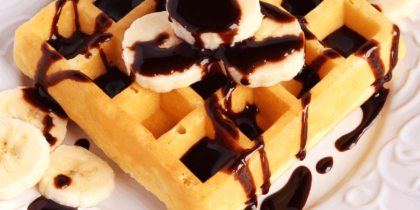 banana nutella waffles