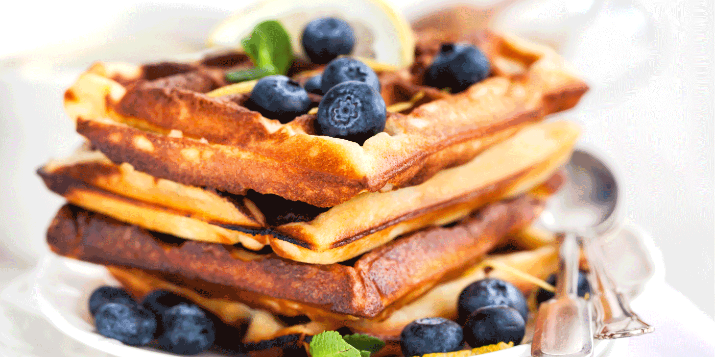 blueberry lemon mascarpone waffles