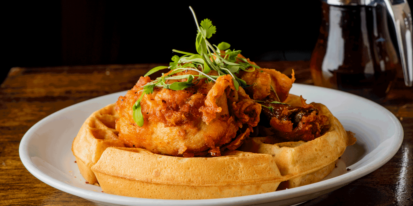 buffalo chicken waffles
