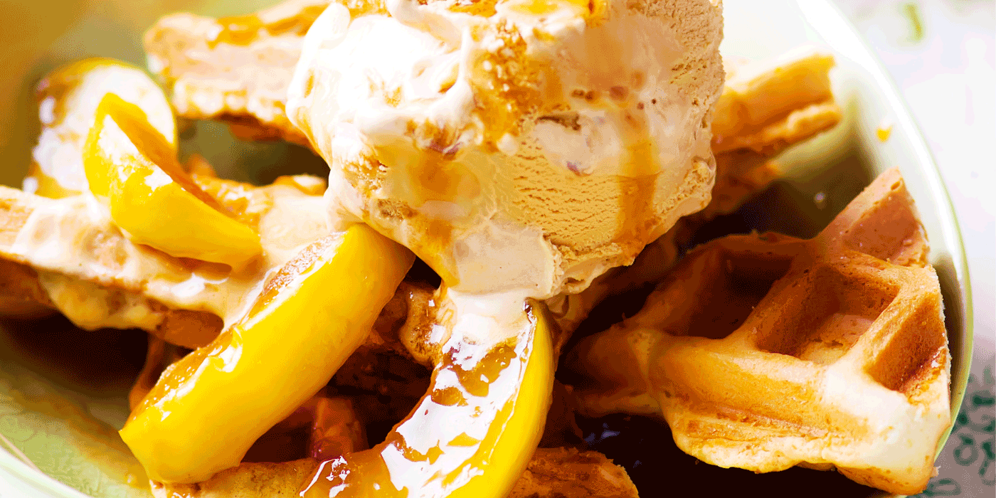 caramel apple waffles