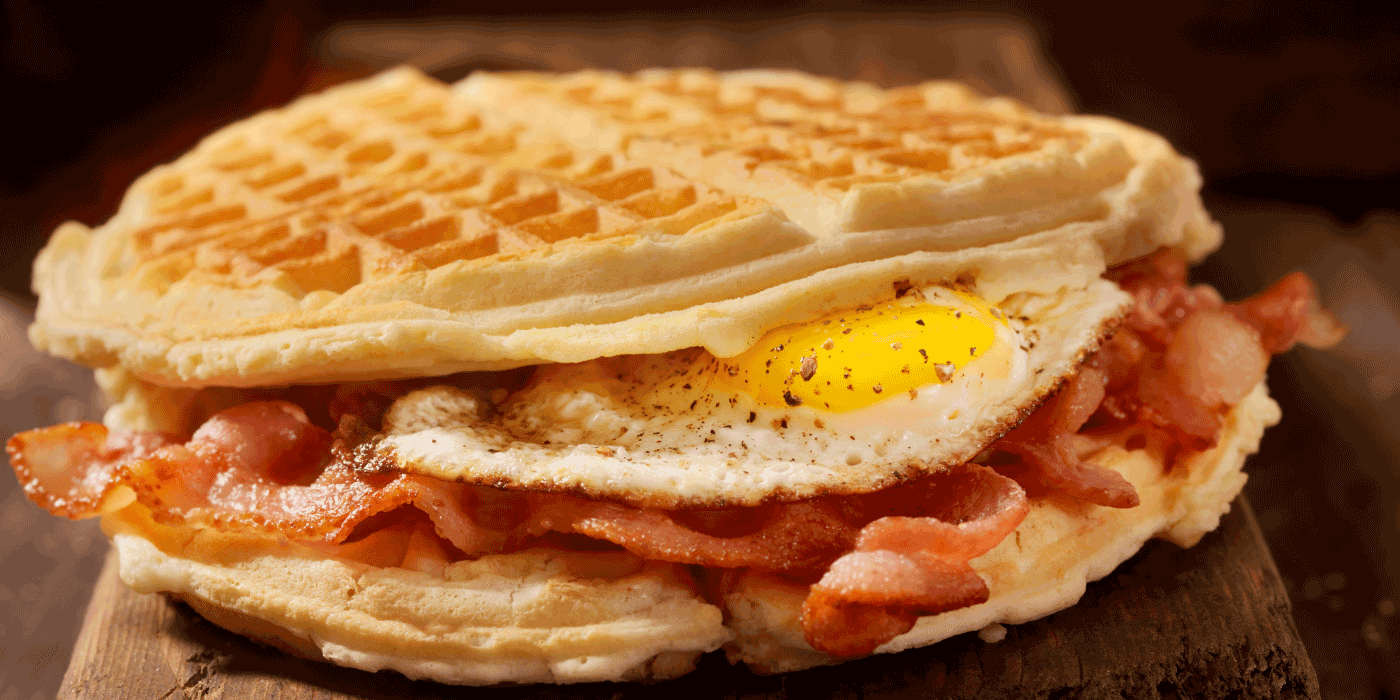 cheddar bacon waffles