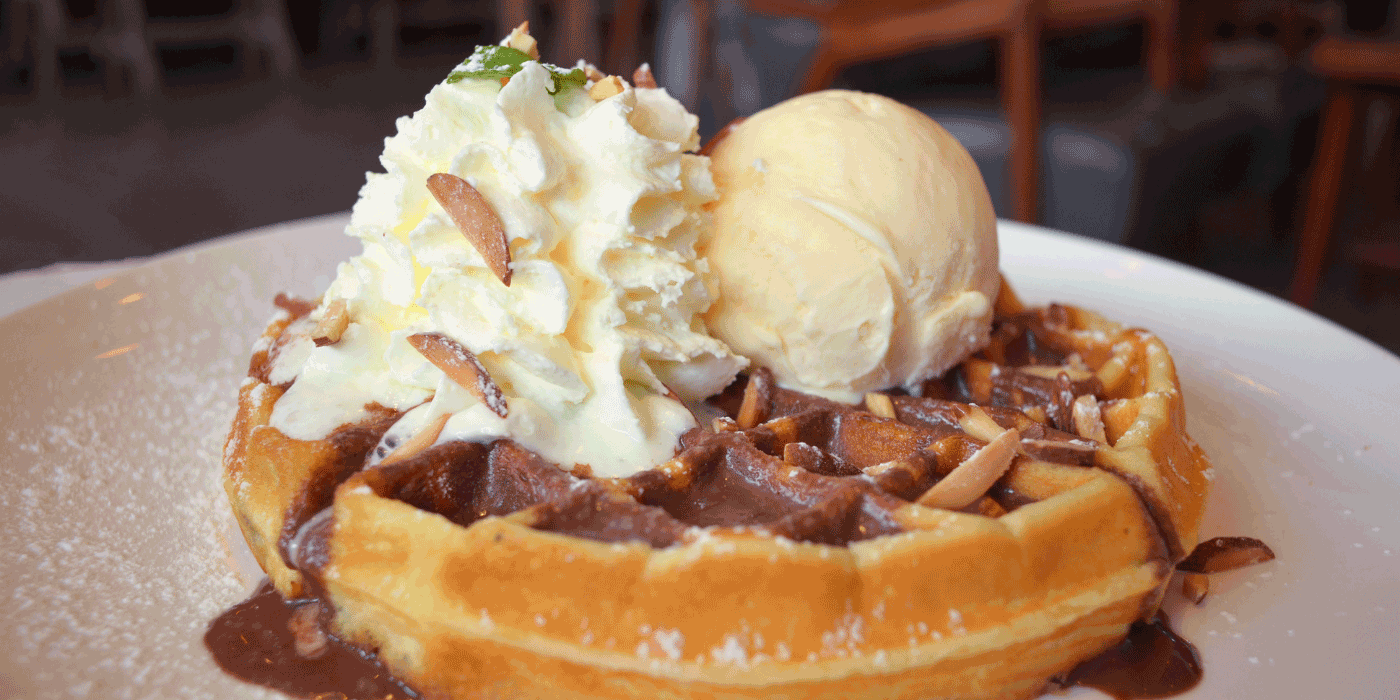 guava cream cheese waffles