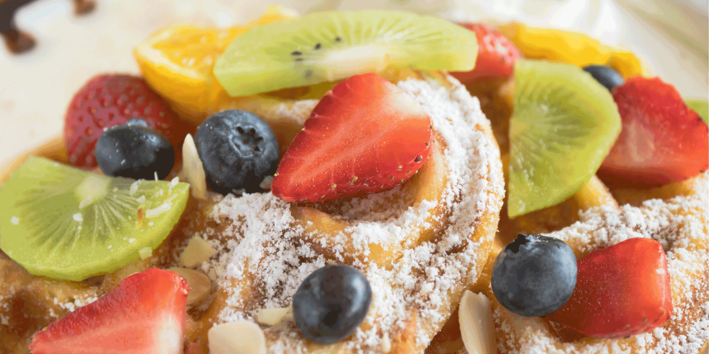 lemon blueberry ricotta waffles
