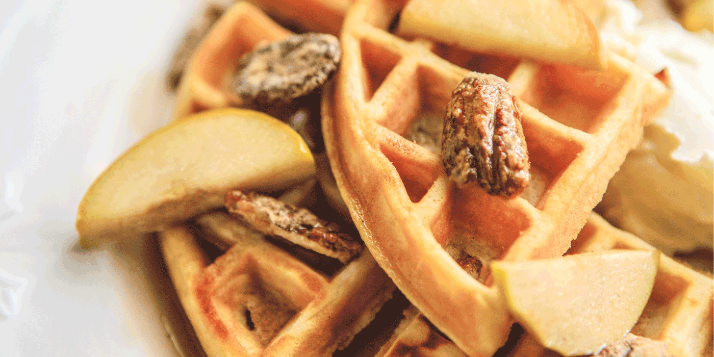 maple pecan waffles