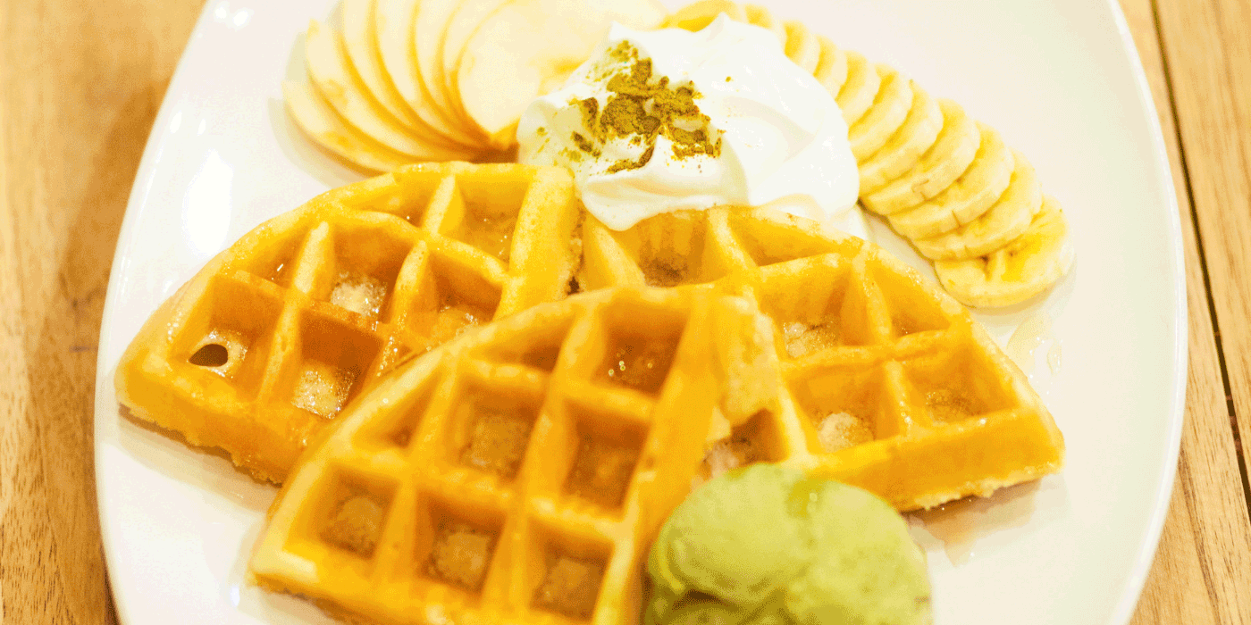 matcha waffles