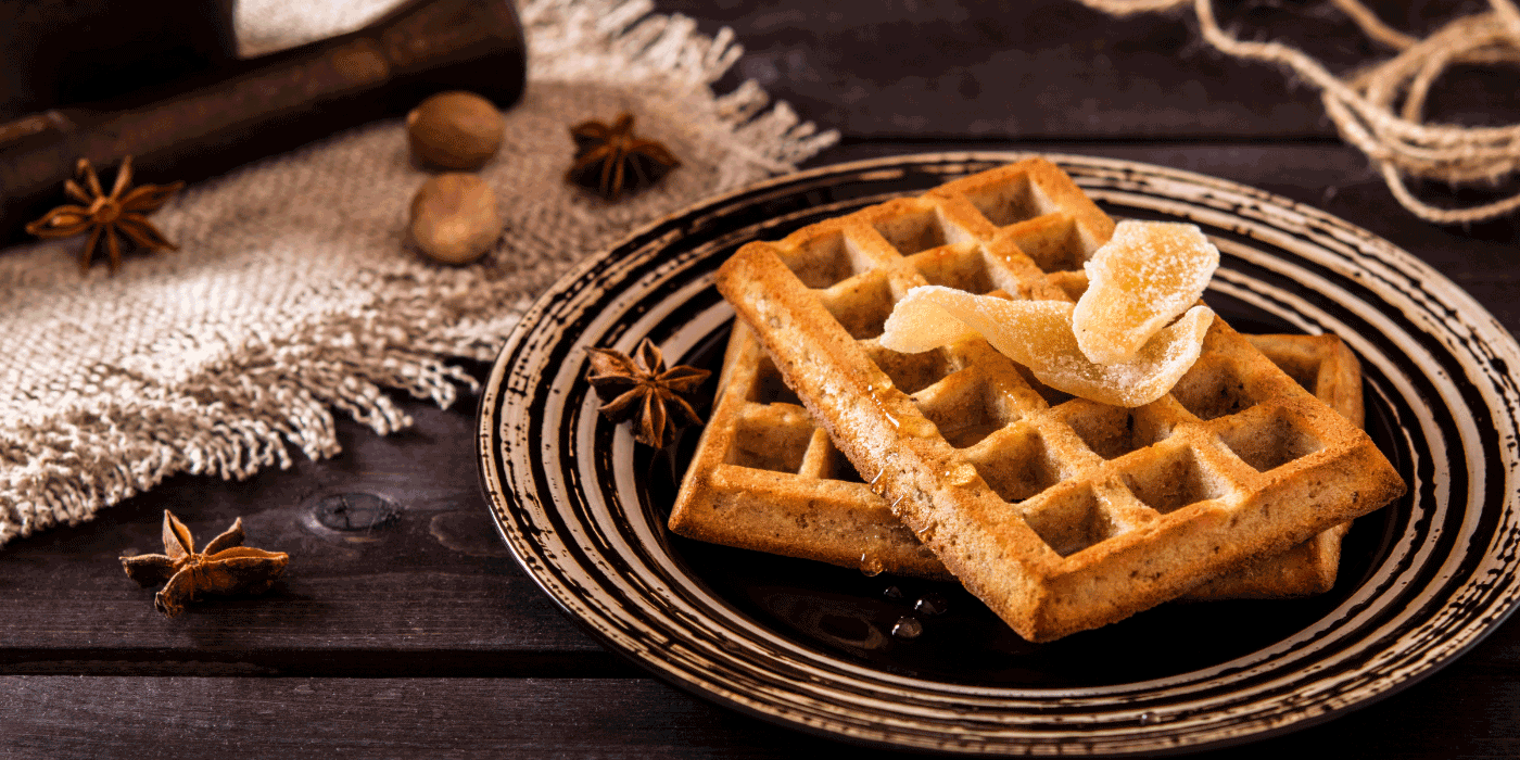 miso ginger waffles