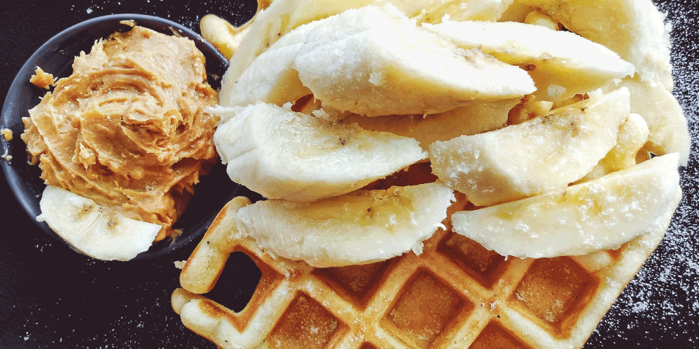 peanut butter banana waffles
