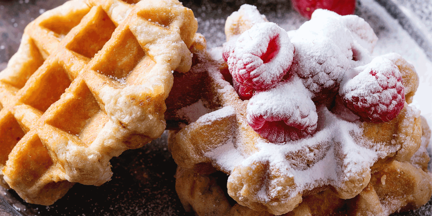 raspberry white chocolate waffles