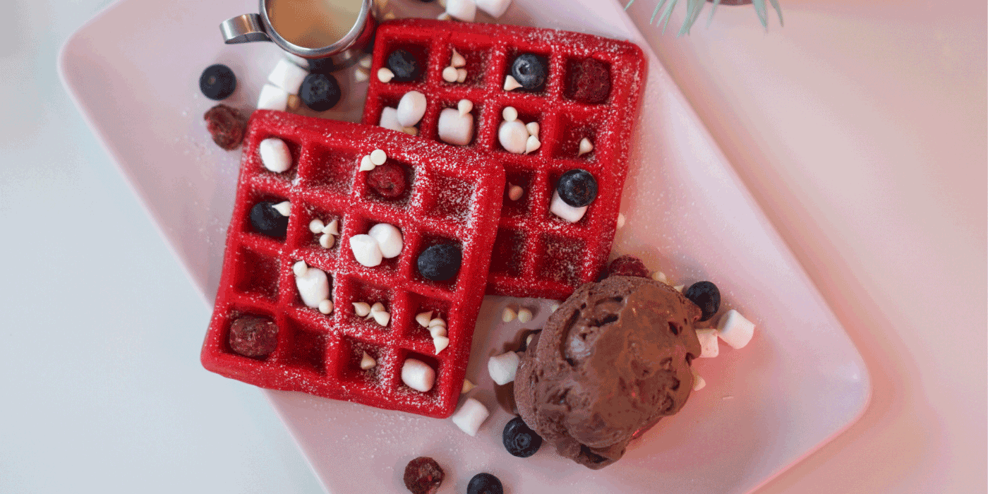 red velvet waffles