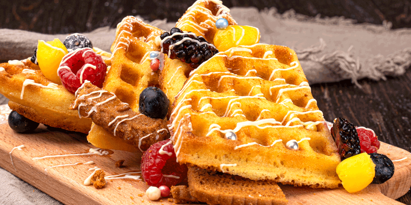 saffron rose waffles
