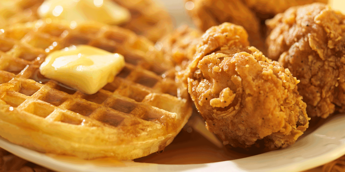 salsa verde chicken waffles