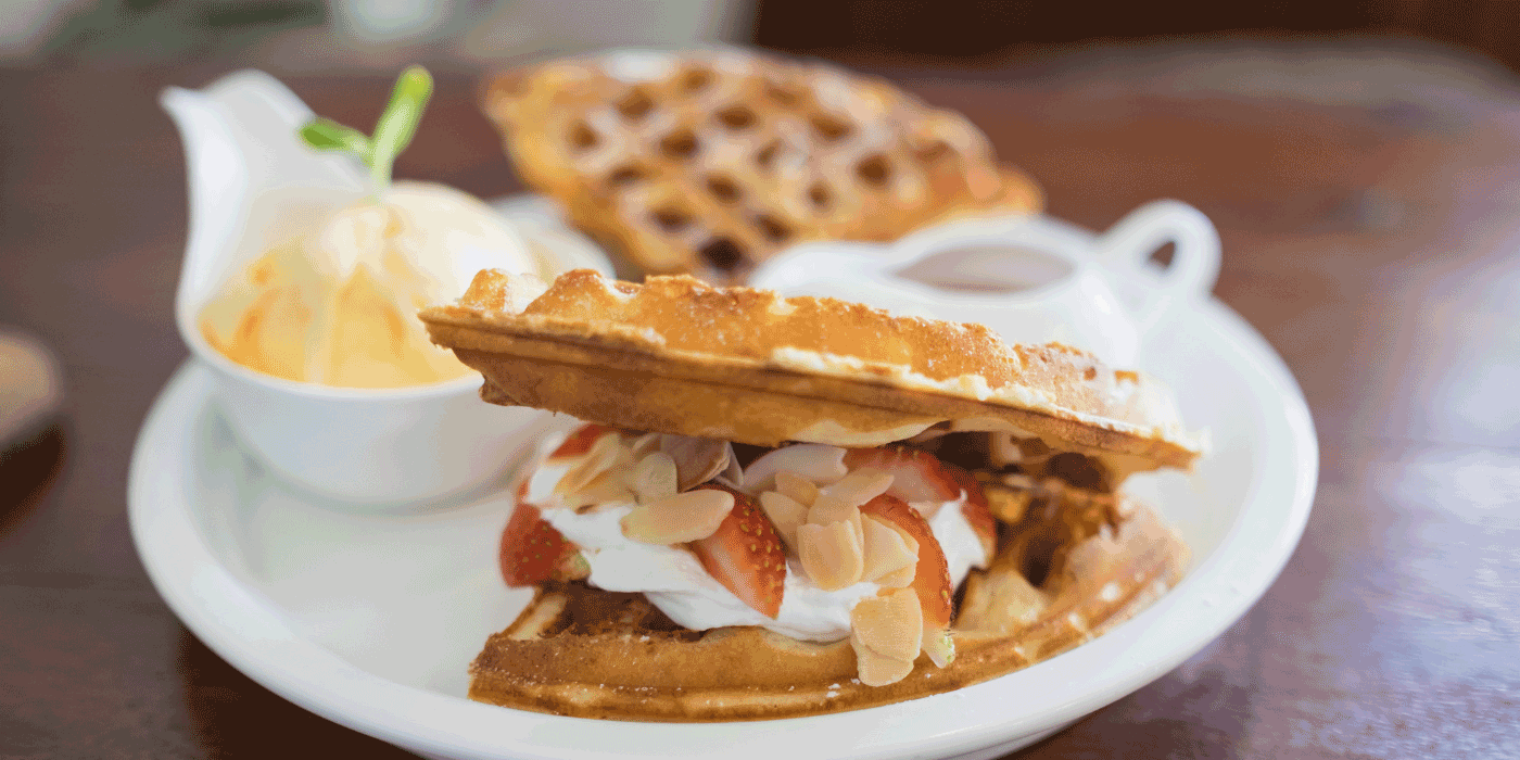 spinach and feta waffles