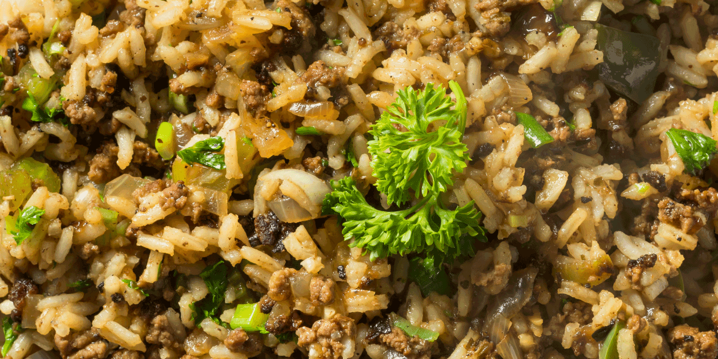 dutch oven cajun dirty rice