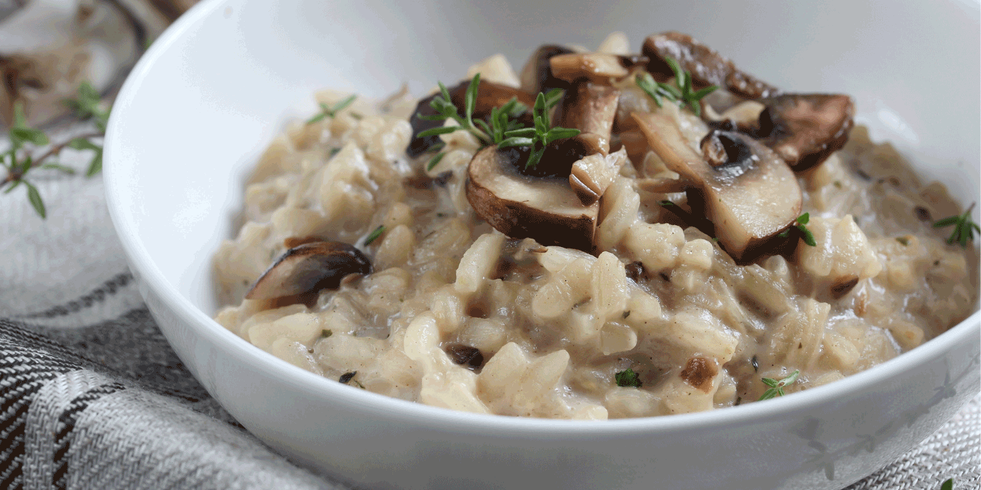 dutch oven mushroom risotto