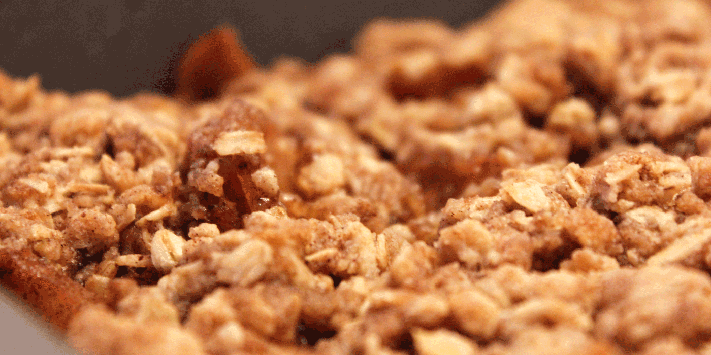 dutch oven apple walnut crisp