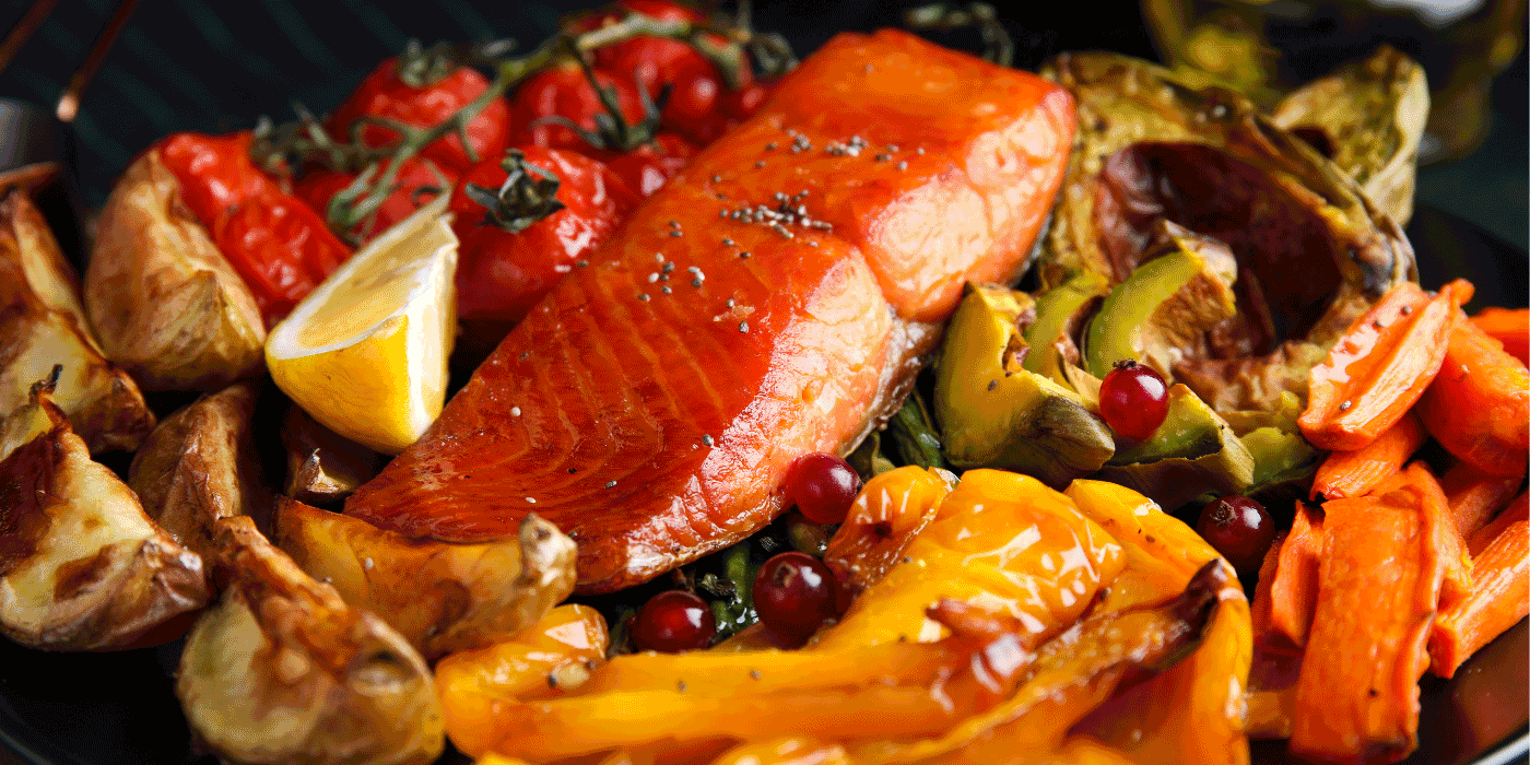 dutch oven maple glazed salmon