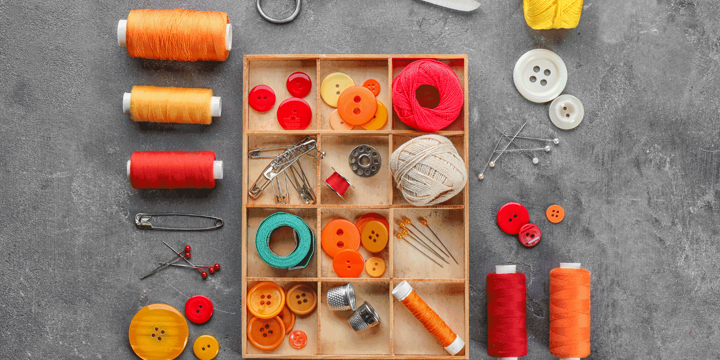 how do you organize a sewing box