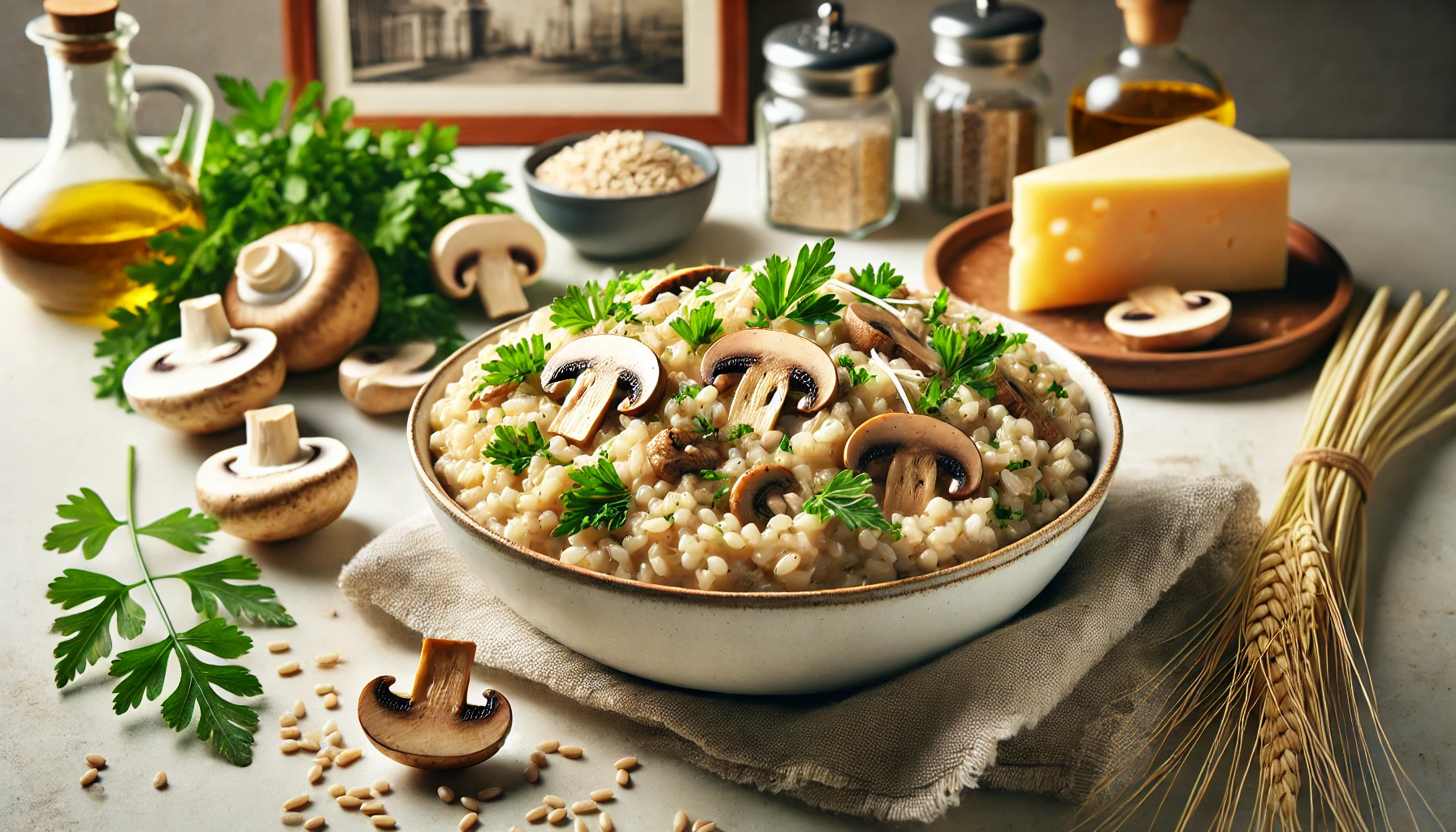 Barley and Mushroom Risotto Barley and Mushroom Risotto