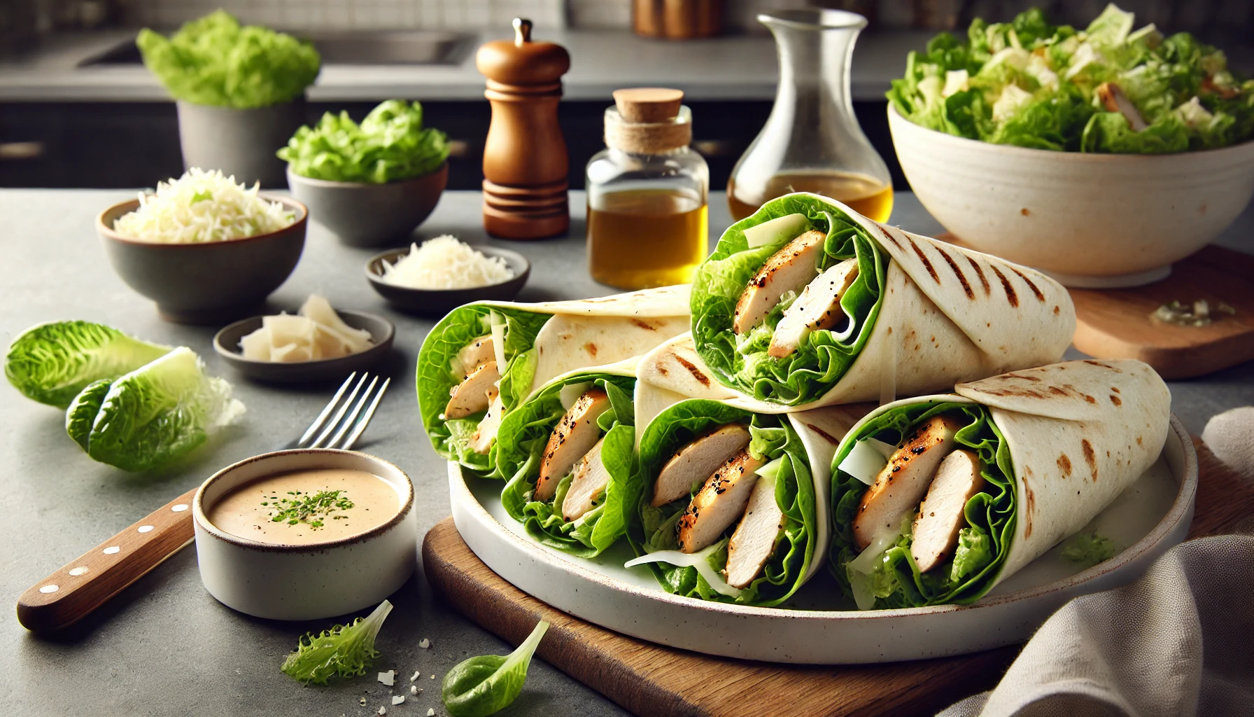 Chicken Caesar Salad Wraps Chicken Caesar Salad Wraps
