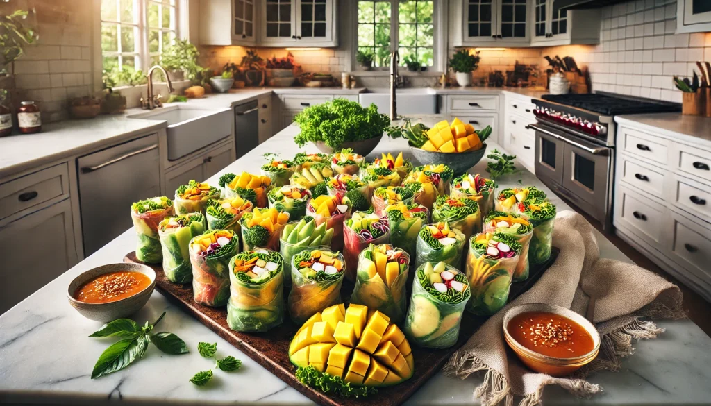 Fresh Summer Rolls with Mango and Avocado