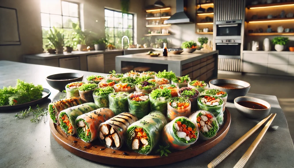 Herbed Chicken and Vegetable Rolls