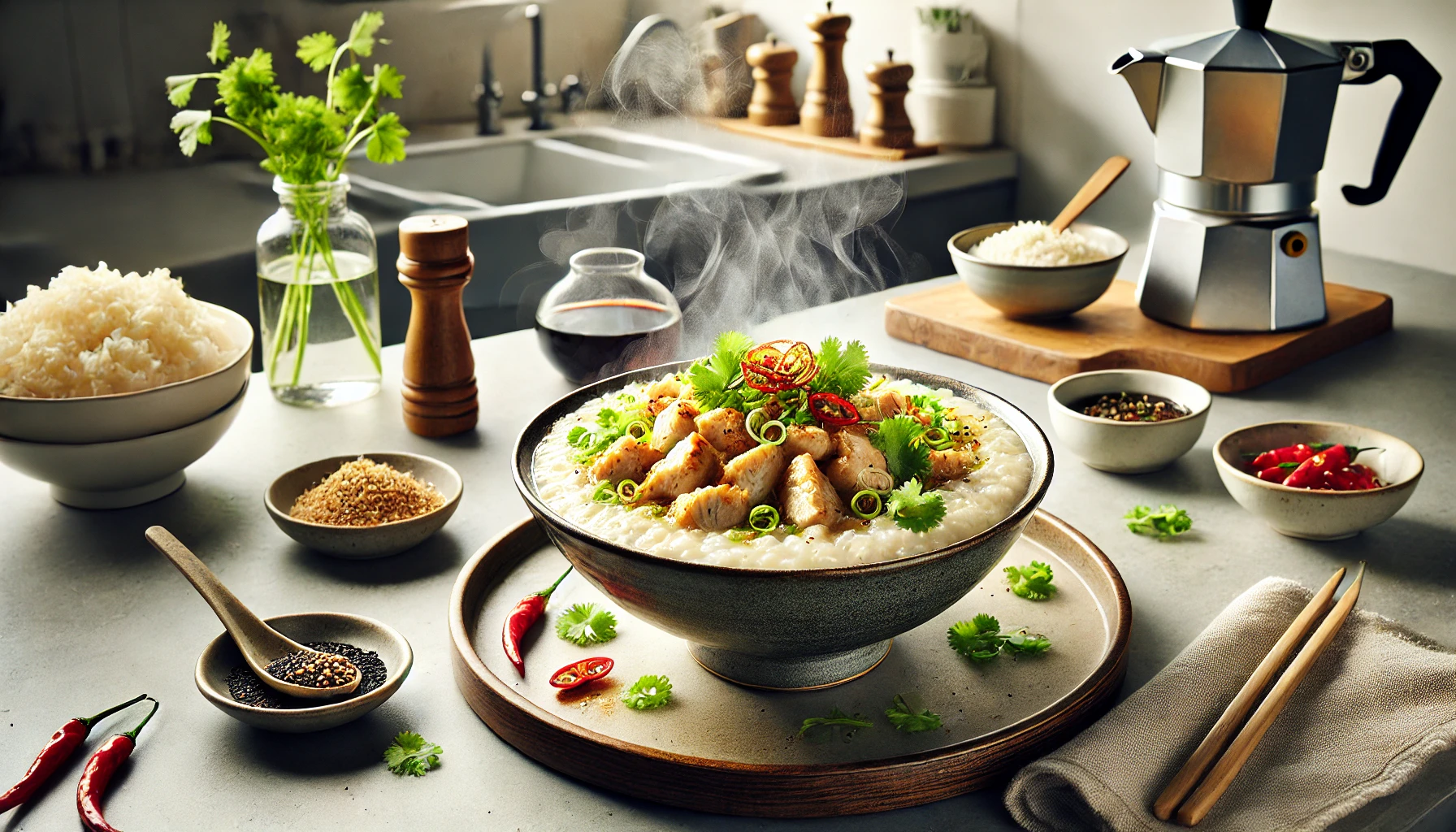 Savory Chicken Congee Savory Chicken Congee