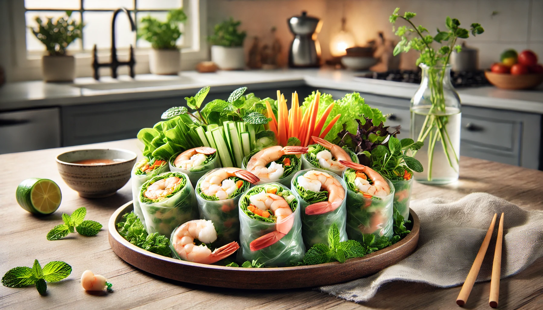 Shrimp and Fresh Herb Wraps Shrimp and Fresh Herb Wraps