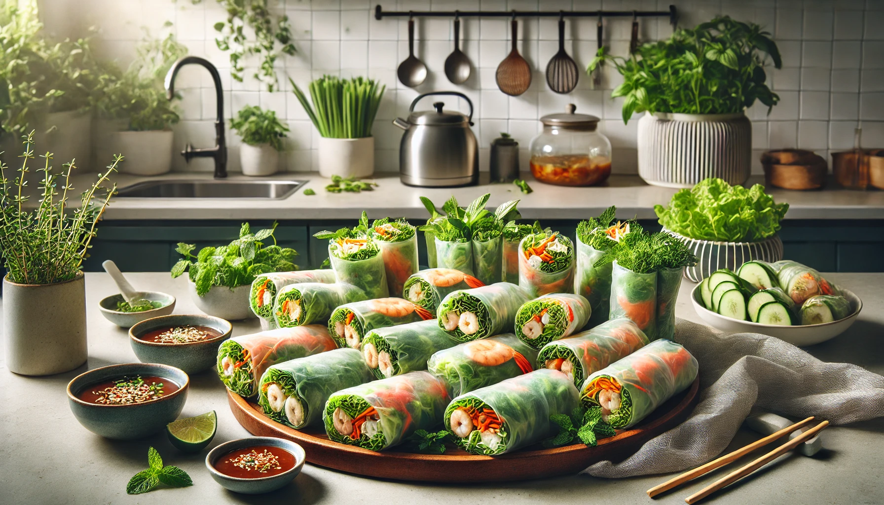 Traditional Vietnamese Spring Rolls (Gỏi cuốn)